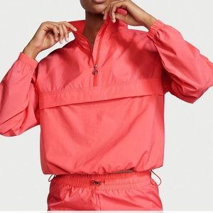 Victoria Secret Size Large Parachute Quarter-Zip Windbreaker Jacket